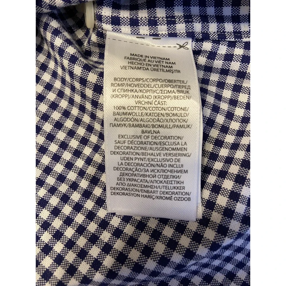 Men's Polo Ralph Lauren Button Up Shirt Slim Fit XXL Blue/ White‎